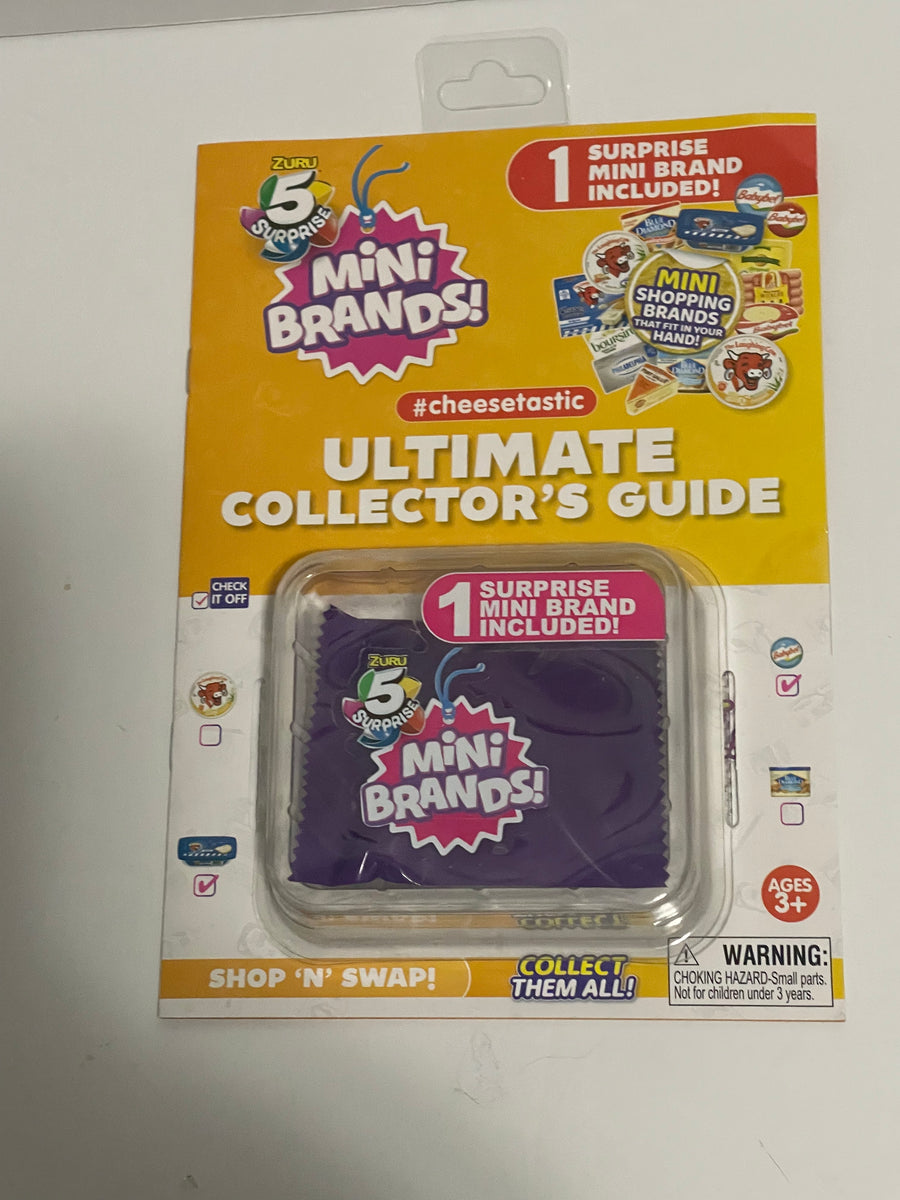 5 Surprise Mini Brands Ultimate Collector's Guide (4 Pack) #cheesetastic,  sweettreats, spoilyourself, stockup with 2 Gosutoys Stickers